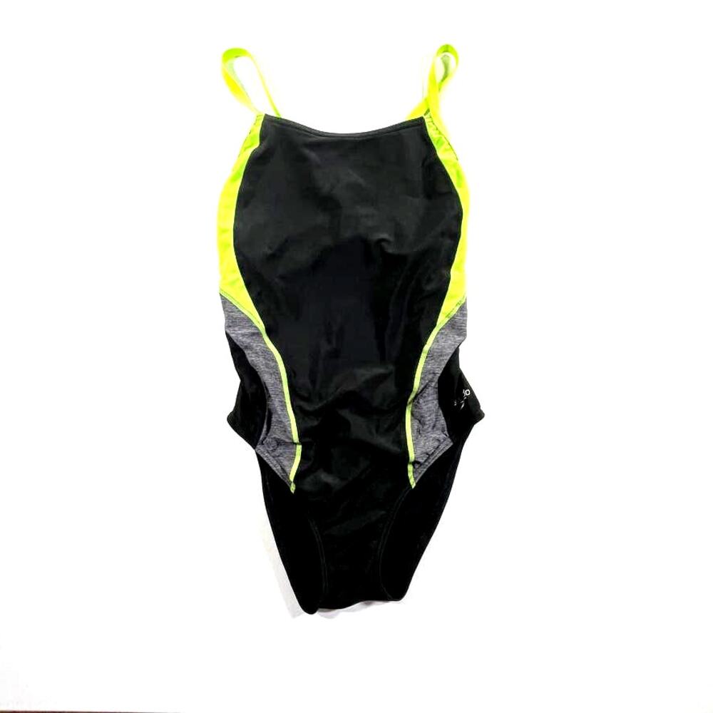 Speedo Pro LT Swimsuit, Size 12/38, Black Razor Back, Cutoutp